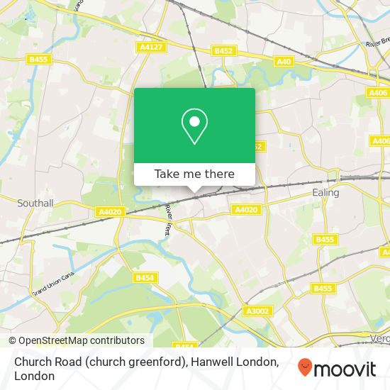 Church Road (church greenford), Hanwell London map