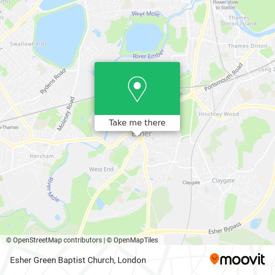 Esher Green Baptist Church map