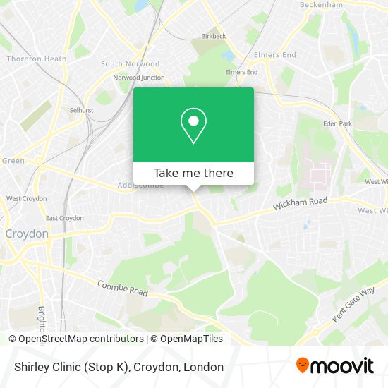 Shirley Clinic (Stop K), Croydon map