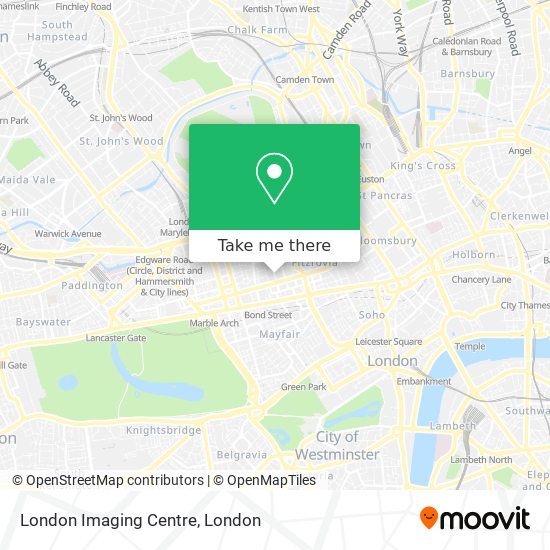 London Imaging Centre map