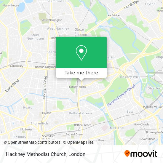 Hackney Methodist Church map
