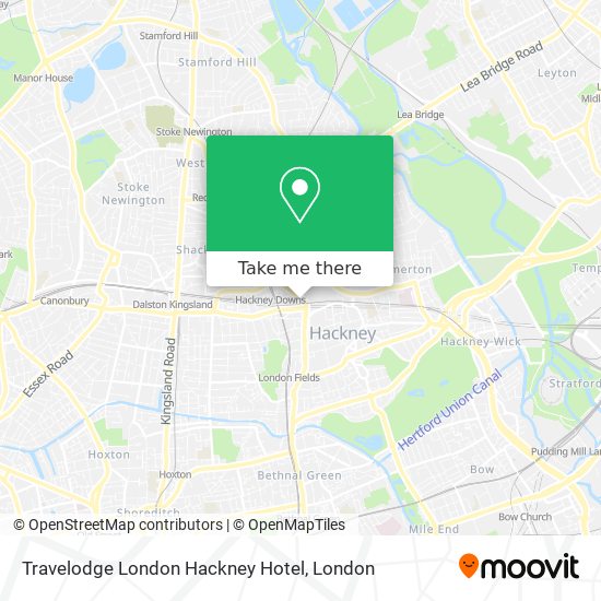 Travelodge London Hackney Hotel map