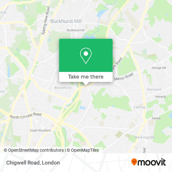 Chigwell Road map