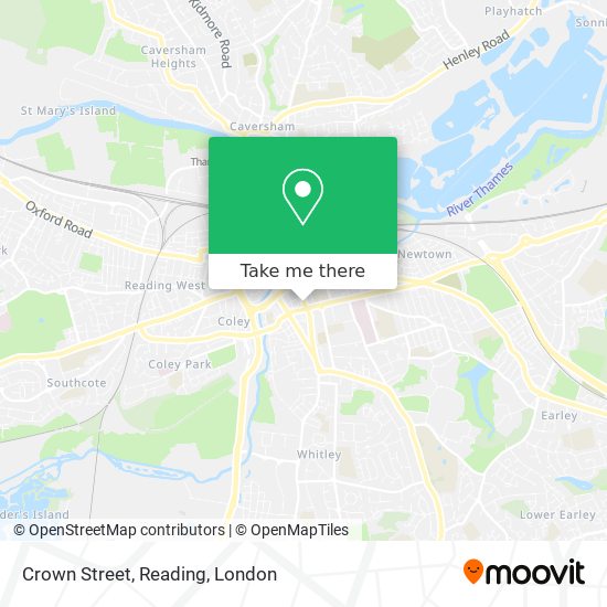 Crown Street, Reading map