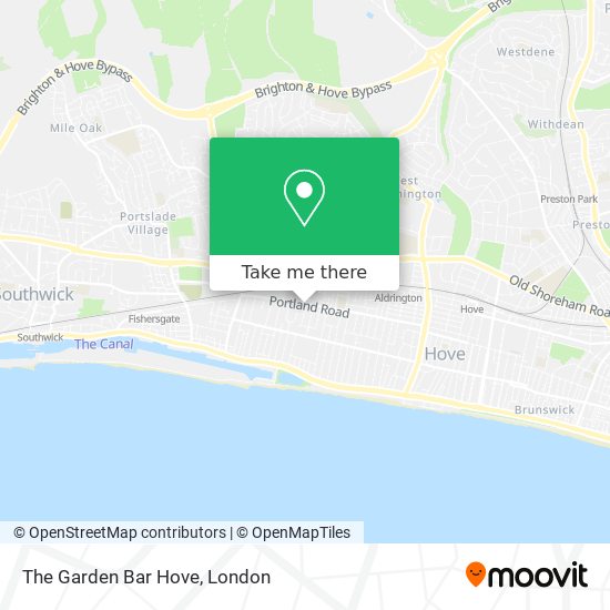 The Garden Bar Hove map
