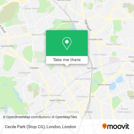 Cecile Park (Stop CG), London map