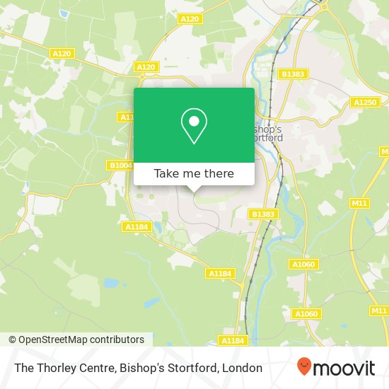 The Thorley Centre, Bishop's Stortford map