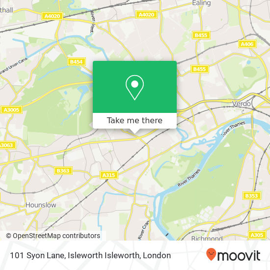 101 Syon Lane, Isleworth Isleworth map