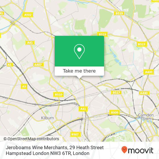 Jeroboams Wine Merchants, 29 Heath Street Hampstead London NW3 6TR map