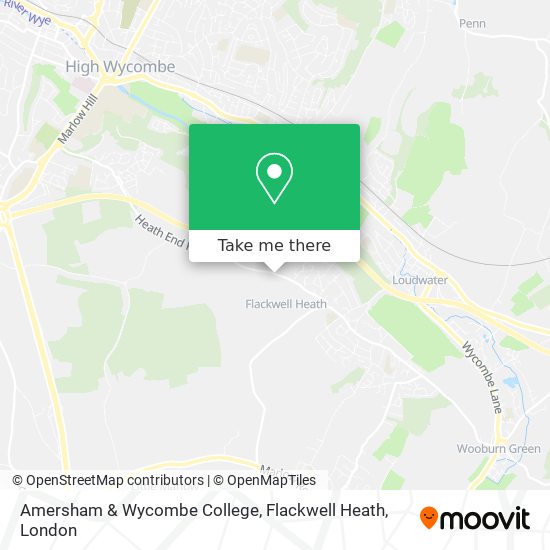 Amersham & Wycombe College, Flackwell Heath map