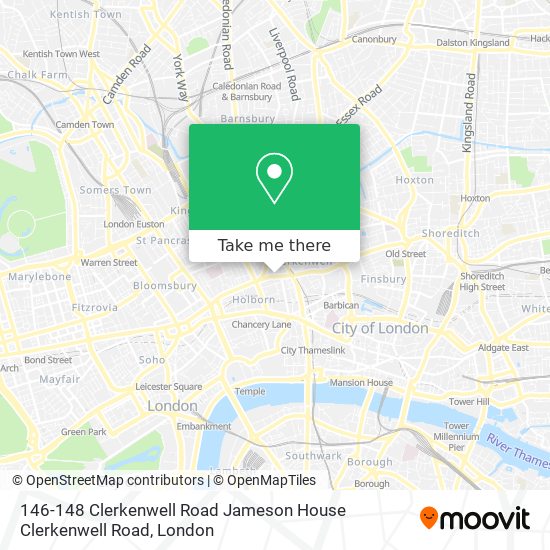 146-148 Clerkenwell Road Jameson House Clerkenwell Road map