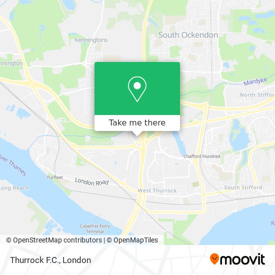 Thurrock F.C. map