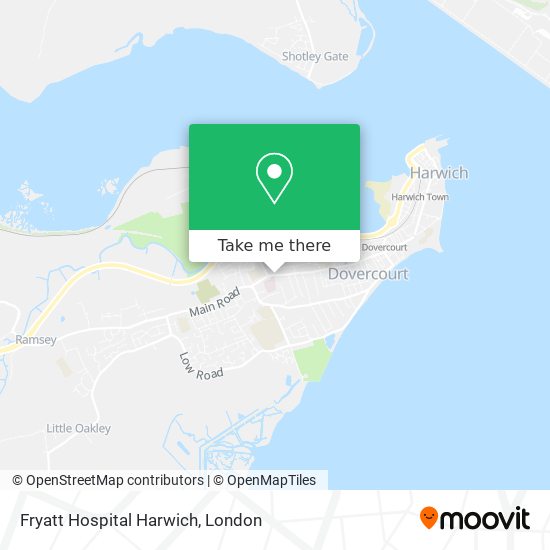 Fryatt Hospital Harwich map