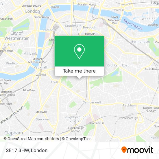 SE17 3HW map