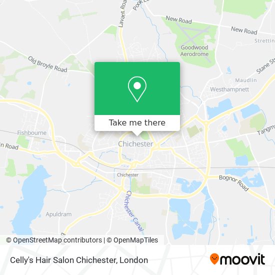 Celly's Hair Salon Chichester map