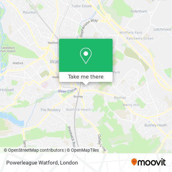 Powerleague Watford map