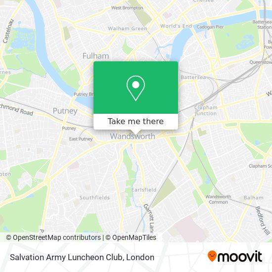 Salvation Army Luncheon Club map
