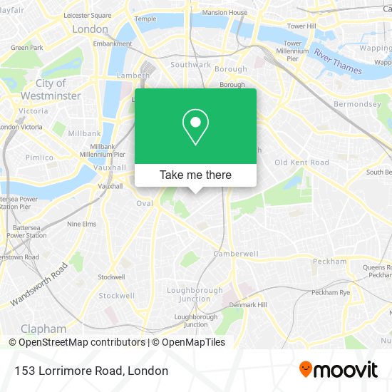 153 Lorrimore Road map