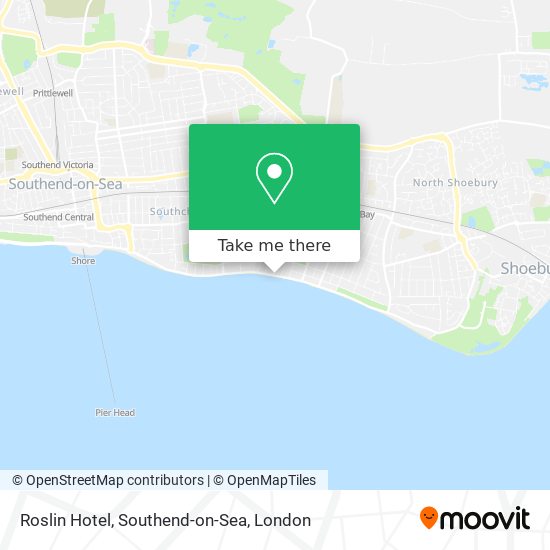 Roslin Hotel, Southend-on-Sea map