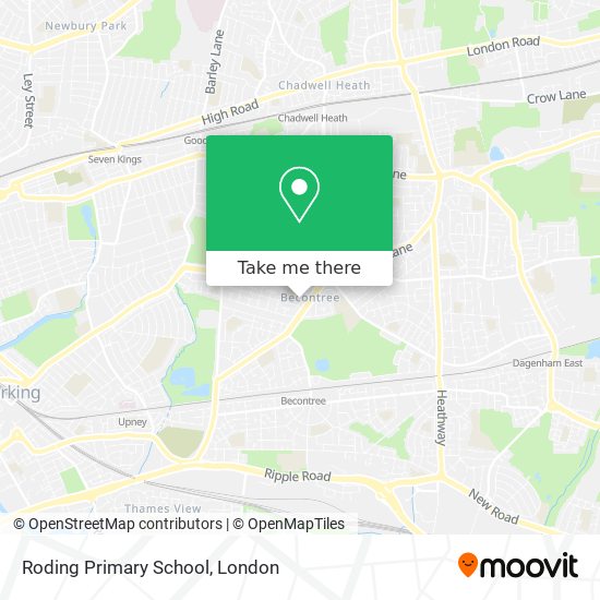 Roding Primary School map