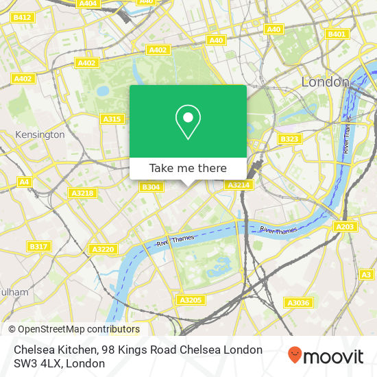 Chelsea Kitchen, 98 Kings Road Chelsea London SW3 4LX map