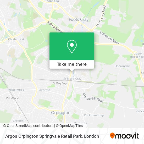 Argos Orpington Springvale Retail Park map