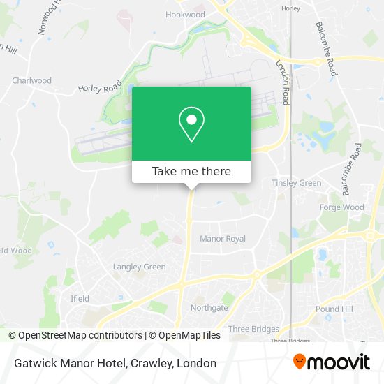 Gatwick Manor Hotel, Crawley map