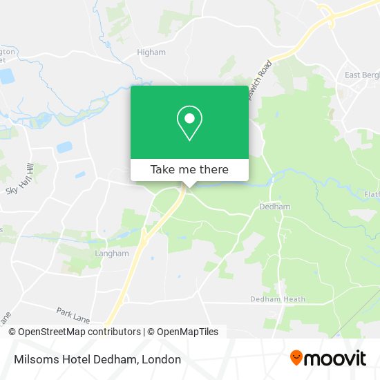 Milsoms Hotel Dedham map