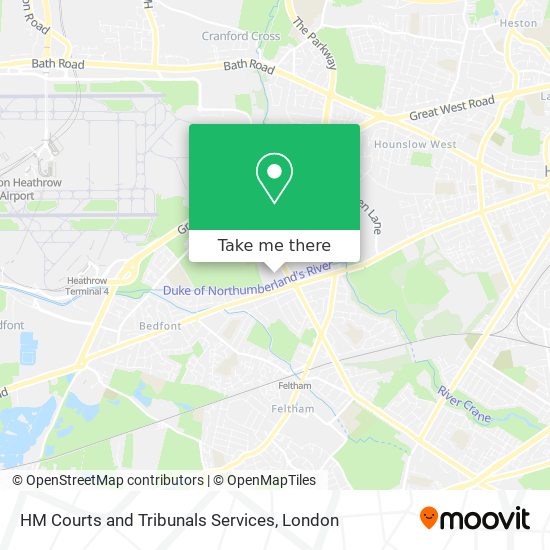 HM Courts and Tribunals Services map