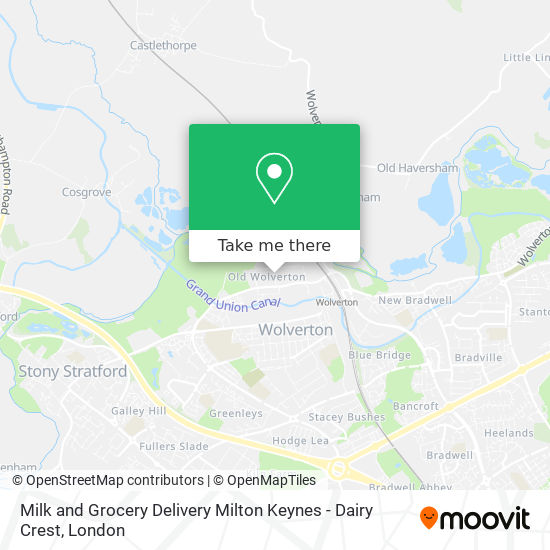 Milk and Grocery Delivery Milton Keynes - Dairy Crest map