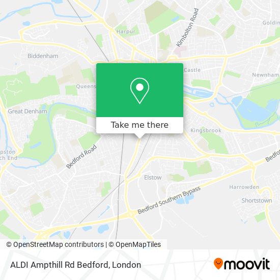ALDI Ampthill Rd Bedford map