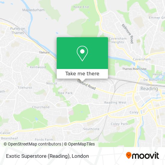 Exotic Superstore (Reading) map