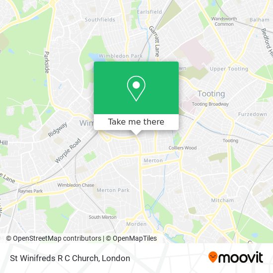 St Winifreds R C Church map