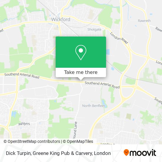 Dick Turpin, Greene King Pub & Carvery map