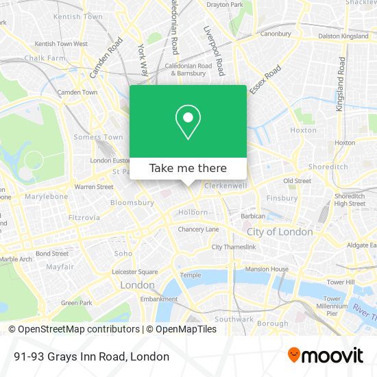 91-93 Grays Inn Road map