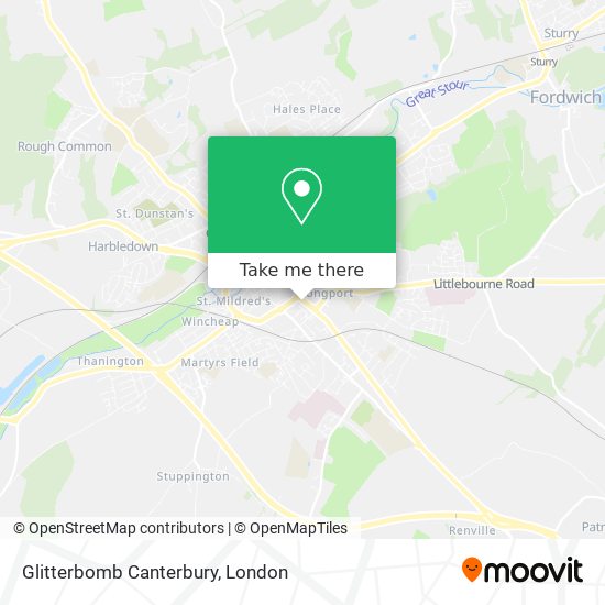 Glitterbomb Canterbury map