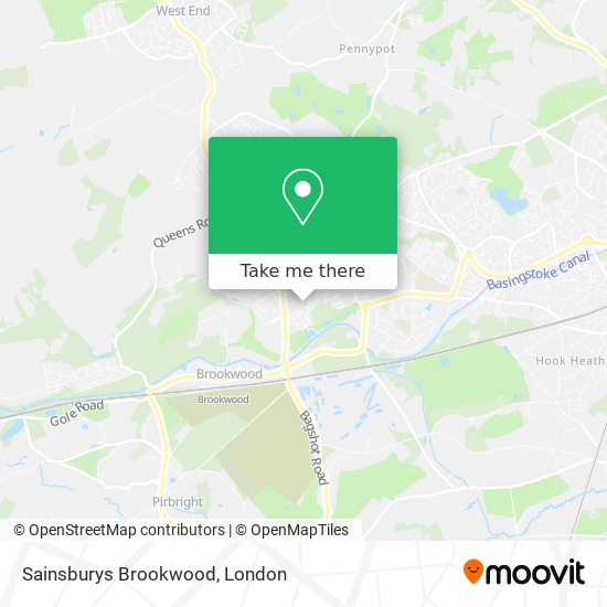 Sainsburys Brookwood map