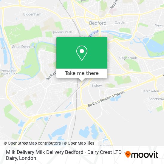 Milk Delivery Milk Delivery Bedford - Dairy Crest LTD. - Dairy map