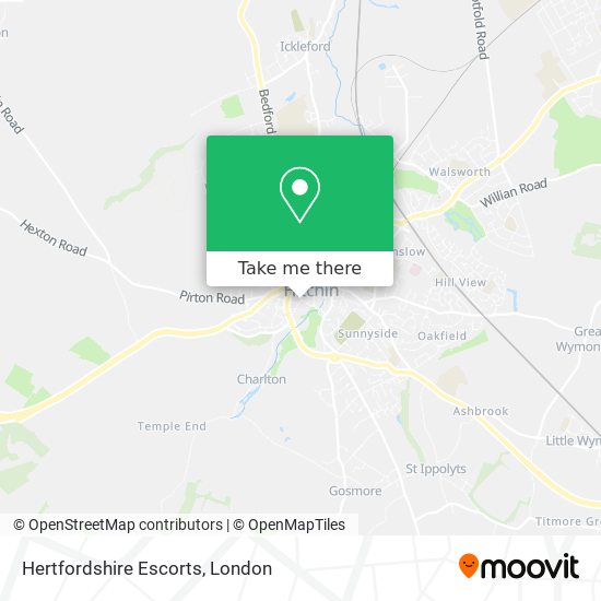 Hertfordshire Escorts map