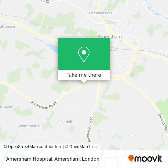 Amersham Hospital, Amersham map
