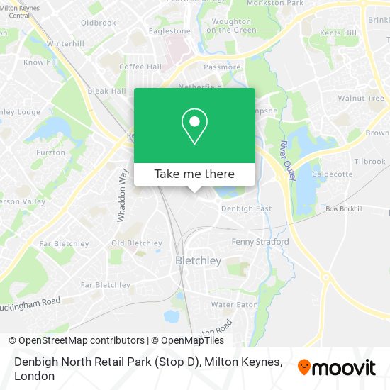 Denbigh North Retail Park (Stop D), Milton Keynes map