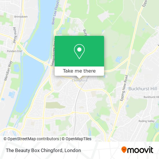 The Beauty Box Chingford map