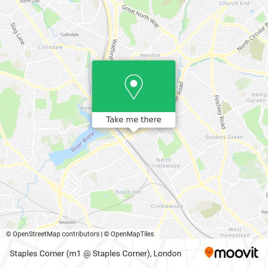 Staples Corner (m1 @ Staples Corner) map