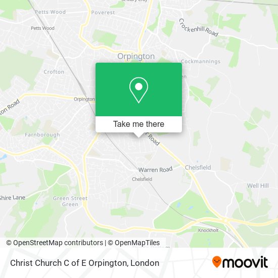Christ Church C of E Orpington map