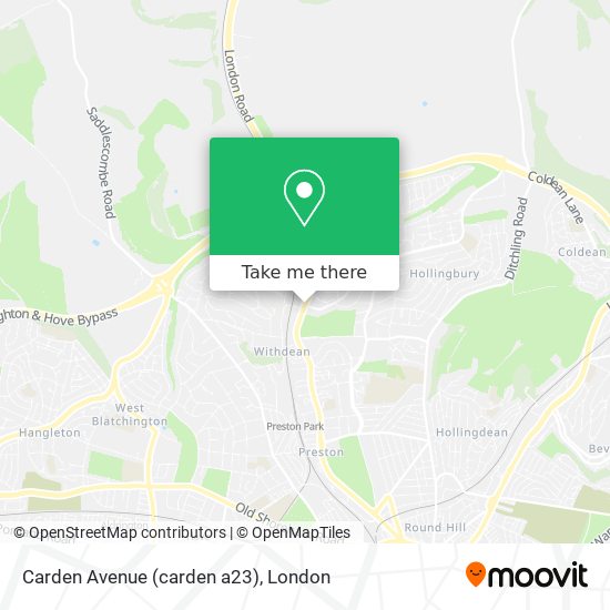 Carden Avenue (carden a23) map