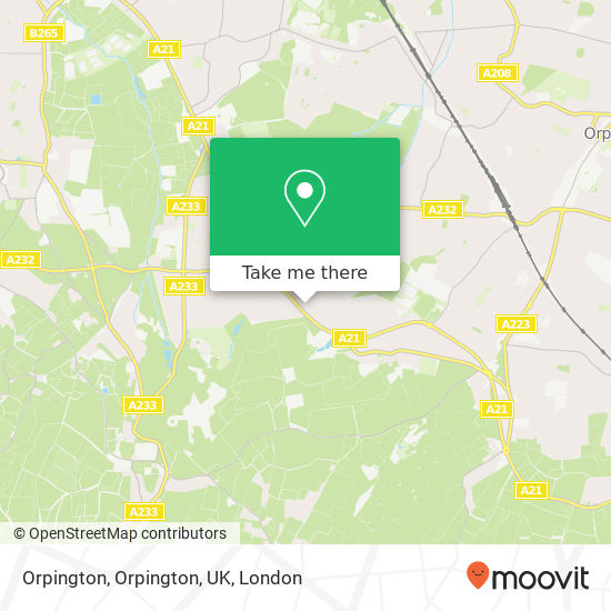 Orpington, Orpington, UK map
