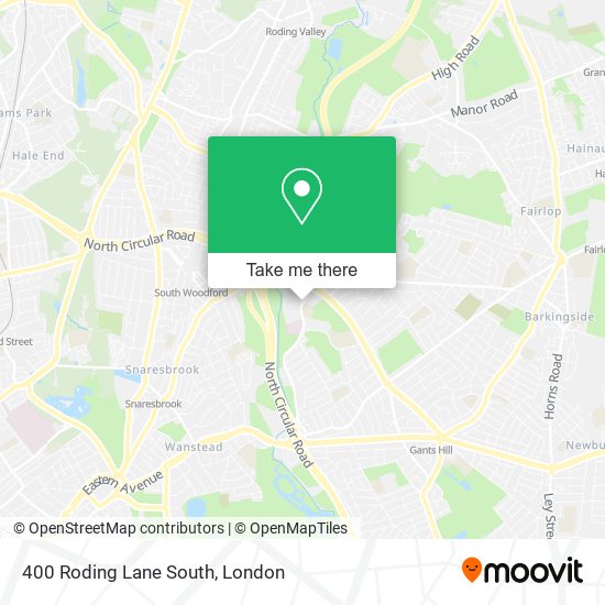 400 Roding Lane South map