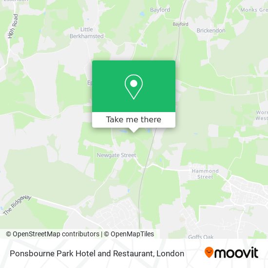 Ponsbourne Park Hotel and Restaurant map