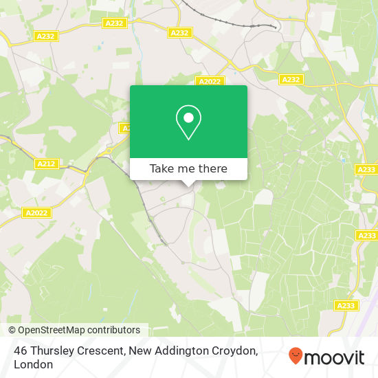 46 Thursley Crescent, New Addington Croydon map