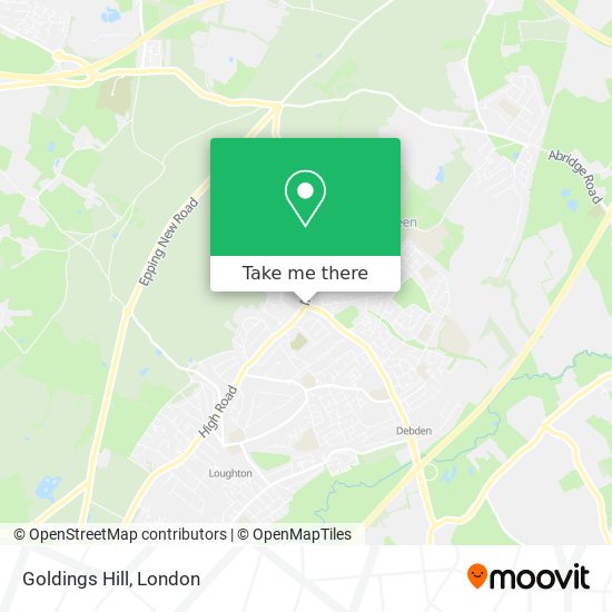 Goldings Hill map